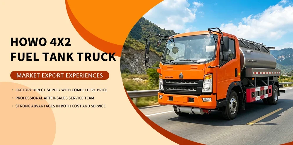 howo 4x2 fuel tanker truck
