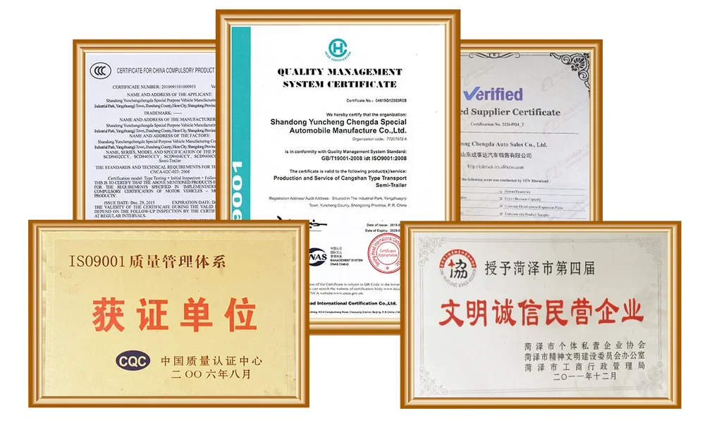 chengda certificates
