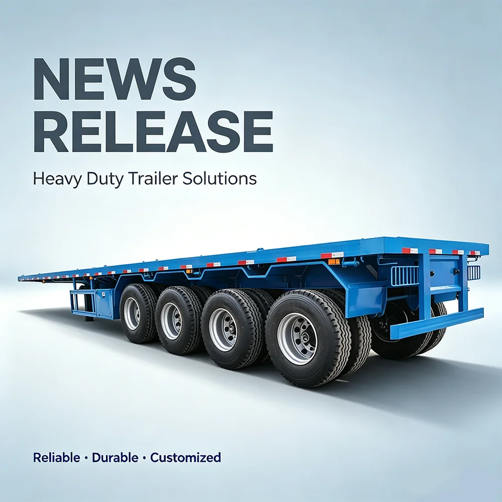 New Heavy-Duty 4-Axle Flatbed Semi-Trailer 