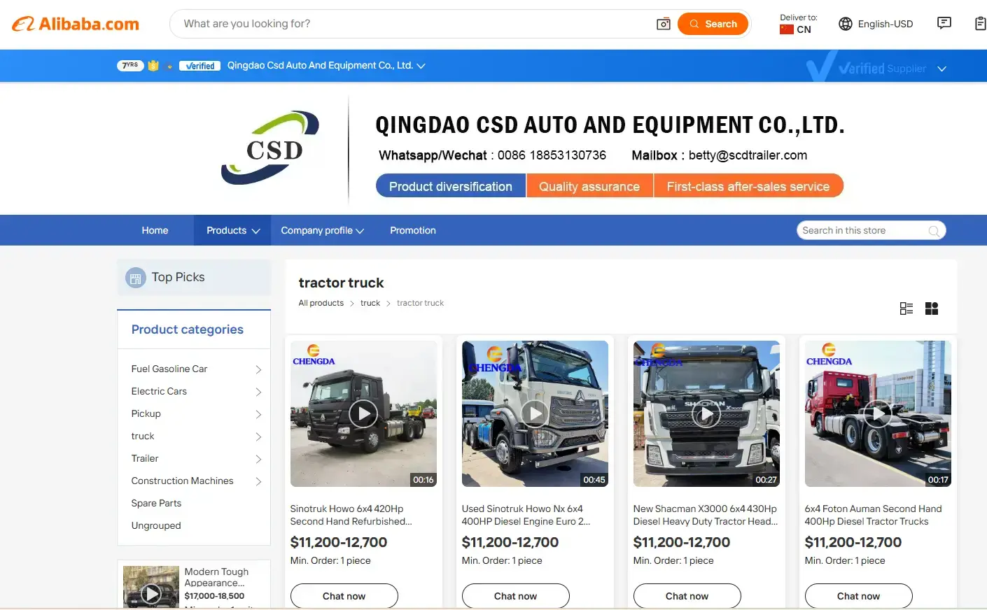 QINGDAO CSD AUTO AND EQUIPMENT CO.,LTD.