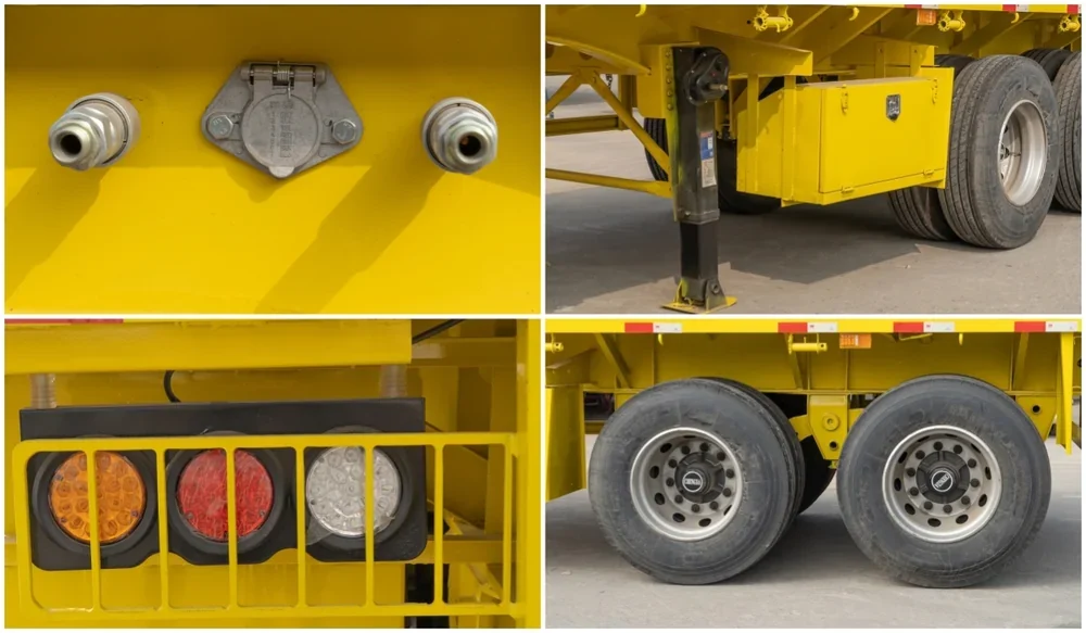 2 axle flatbed trailer