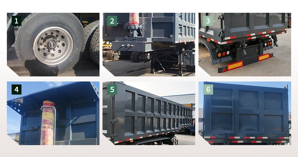 3 axle dump semi trailer details