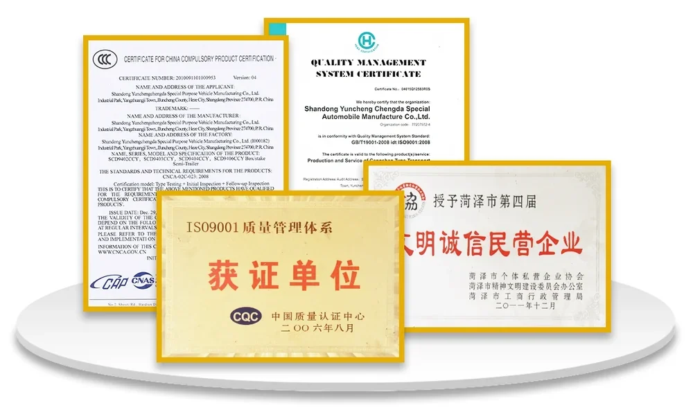 Chengda certificates