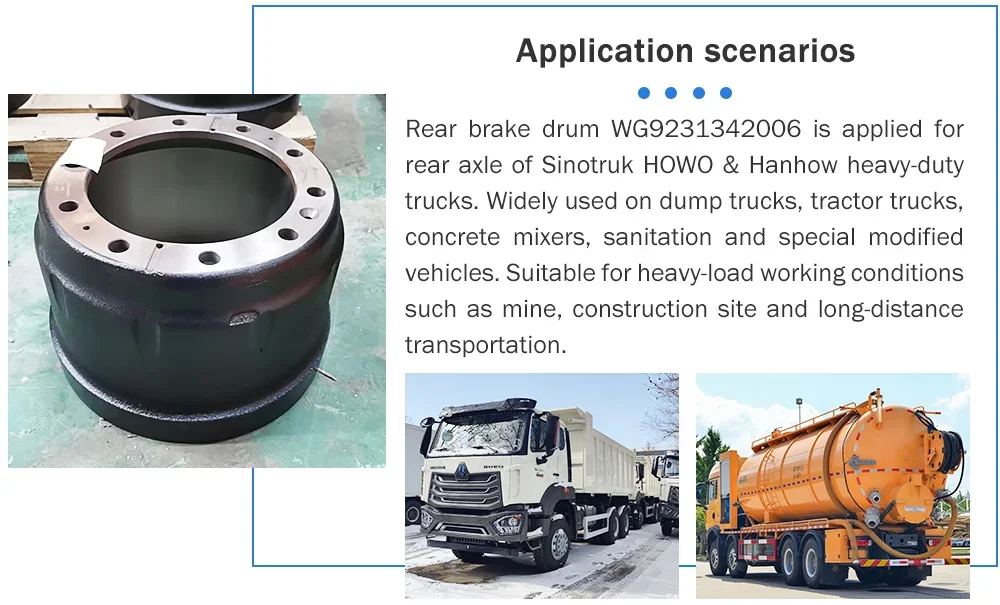 WG9231342006 Brake Drum Application