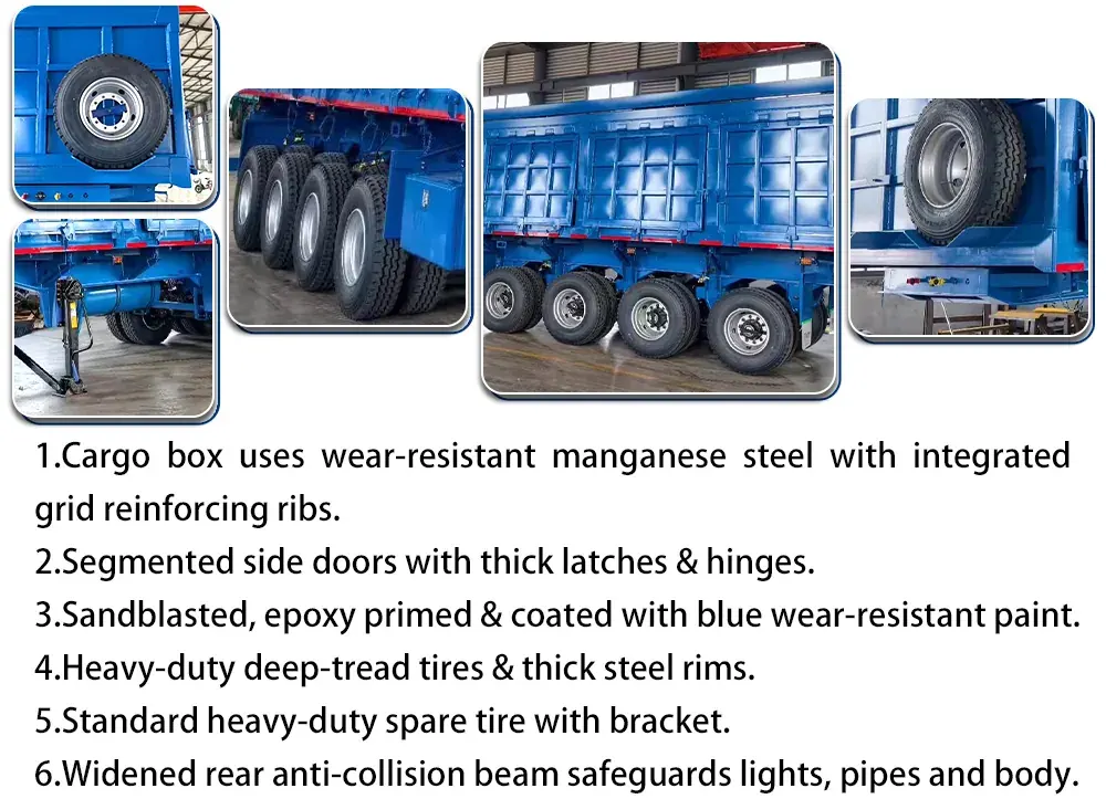 4 Axle Dump Trailer 60 Ton Details