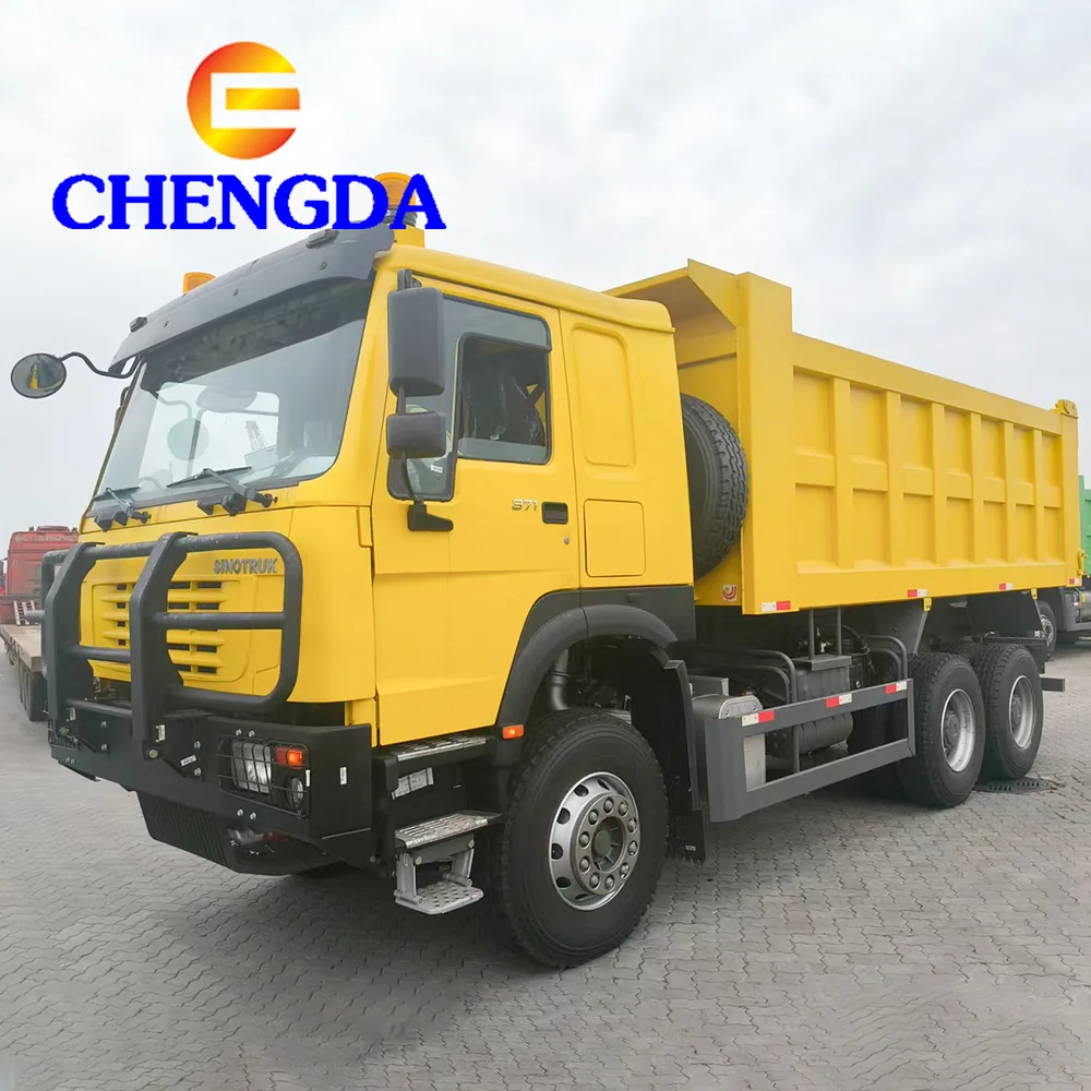 HOWO Dump Truck with Military Bumper Yellow (2).webp