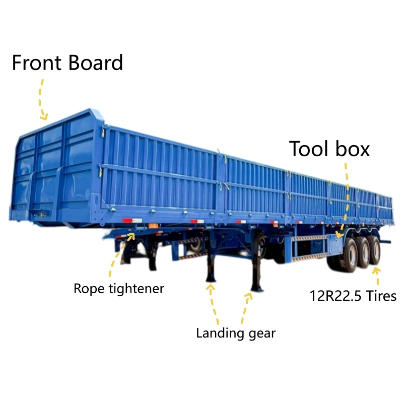 3 Axle Side Wall Semi-Trailer