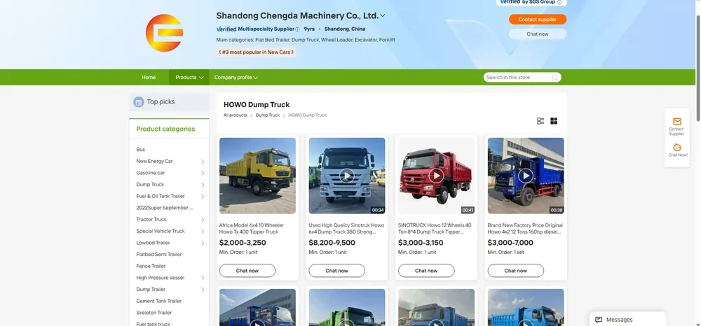 HOWO heavy truck range