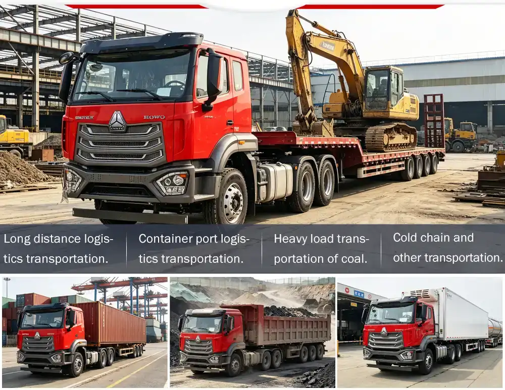 Sinotruk Howo NX 371HP Tractor Truck Application