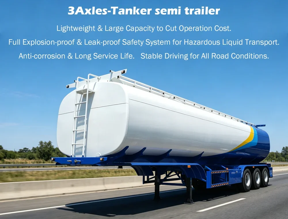 3 Axle fuel tank semi trailer