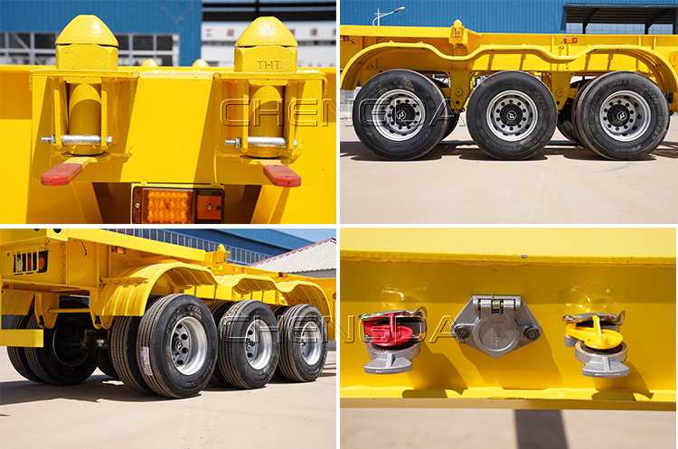 4 Axle 45Ft Skeleton Container Semi Trailer Detail 4 Axle 45Ft Skeleton Container Semi Trailer Detail