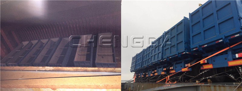 3 Axles Side Tipper Semi Trailer Shipment 3 Axles Side Tipper Semi Trailer Shipment