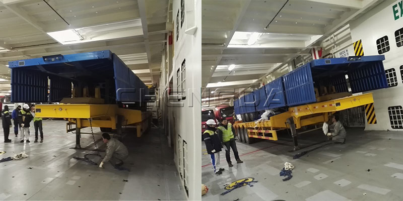 Lowboy Trailer Shipment