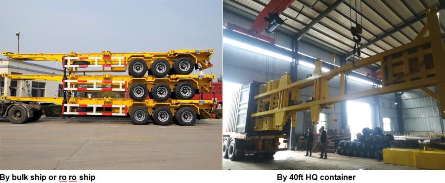 20ft Skeleton Container Semi Trailer Shipment