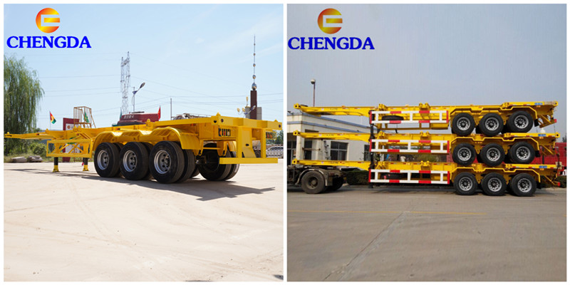 3 Axles 40Ft Container Skeleton Semi Trailer Overview