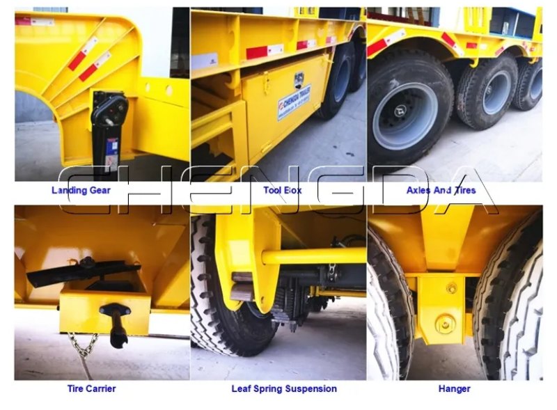 Semirremolque de plataforma baja de 3 ejes 3 axle lowbed semi trailer